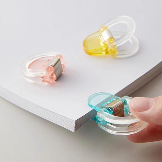 12Pcs Small Clips Transparent Visible Office File Clips Stable Clamping Force Super Convenient Document Clamps