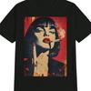 Movie T Shirt - Retro Black and Red Smoking Character Pattern Men's T Shirt Summer New Unisex Street Clothing