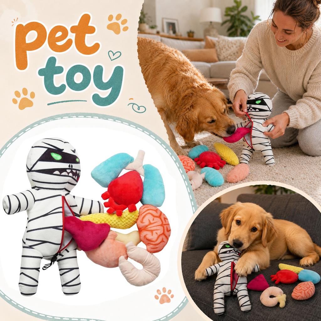 Dog Toy 9-in-1 Halloween Plush Squeaky Toy for Small Medium Dogs, Fun and Toy