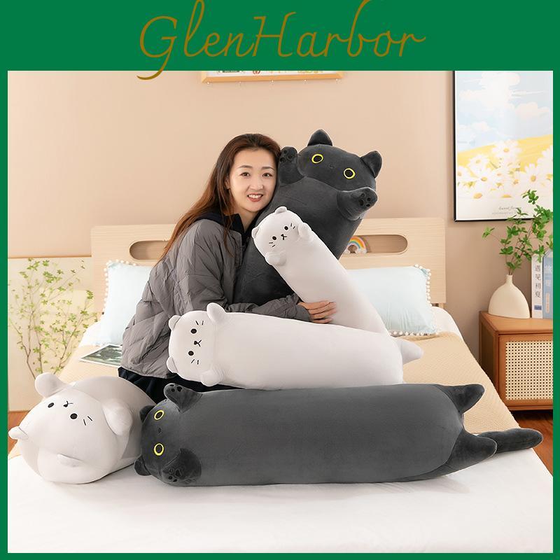 Animal Cartoon Cat Body Pillow Long Bed Cushion For Girls And Boys