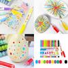 12Pack Glowing in the Dark Acrylic Paint Markers Pen Non Skip Ink Flow for Crafts and Decorations