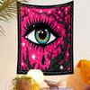 "Cosmic Eye with Tear on Pink" Patterned tapestry home decor, suitable for bedroom and living room, gift