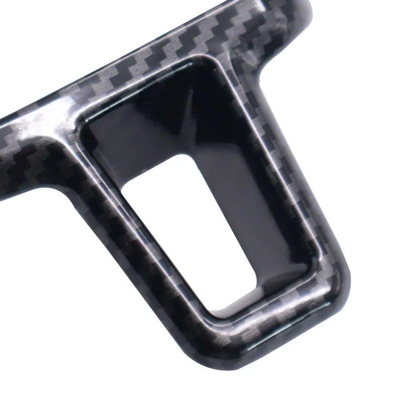 Car Styling ABS Carbon Fiber Texture Steering Wheel Cover Trim For VW Golf 6 MK6 Passat B7 Sharan Polo Jetta Tiguan Caddy Touran