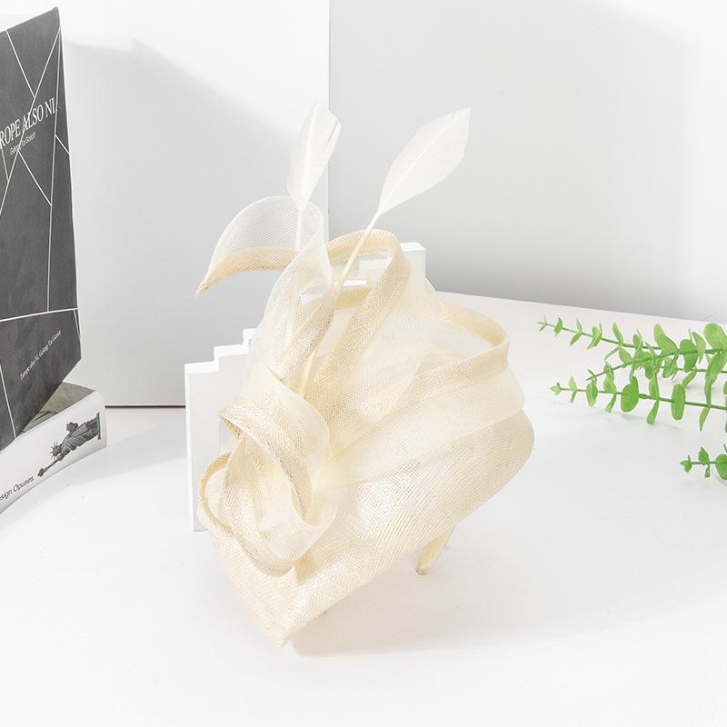 

2025 Элегантная Ретро Черная Льняная Повязка на Голову для Женщин - Аксессуар для Летней Вечеринки One Size