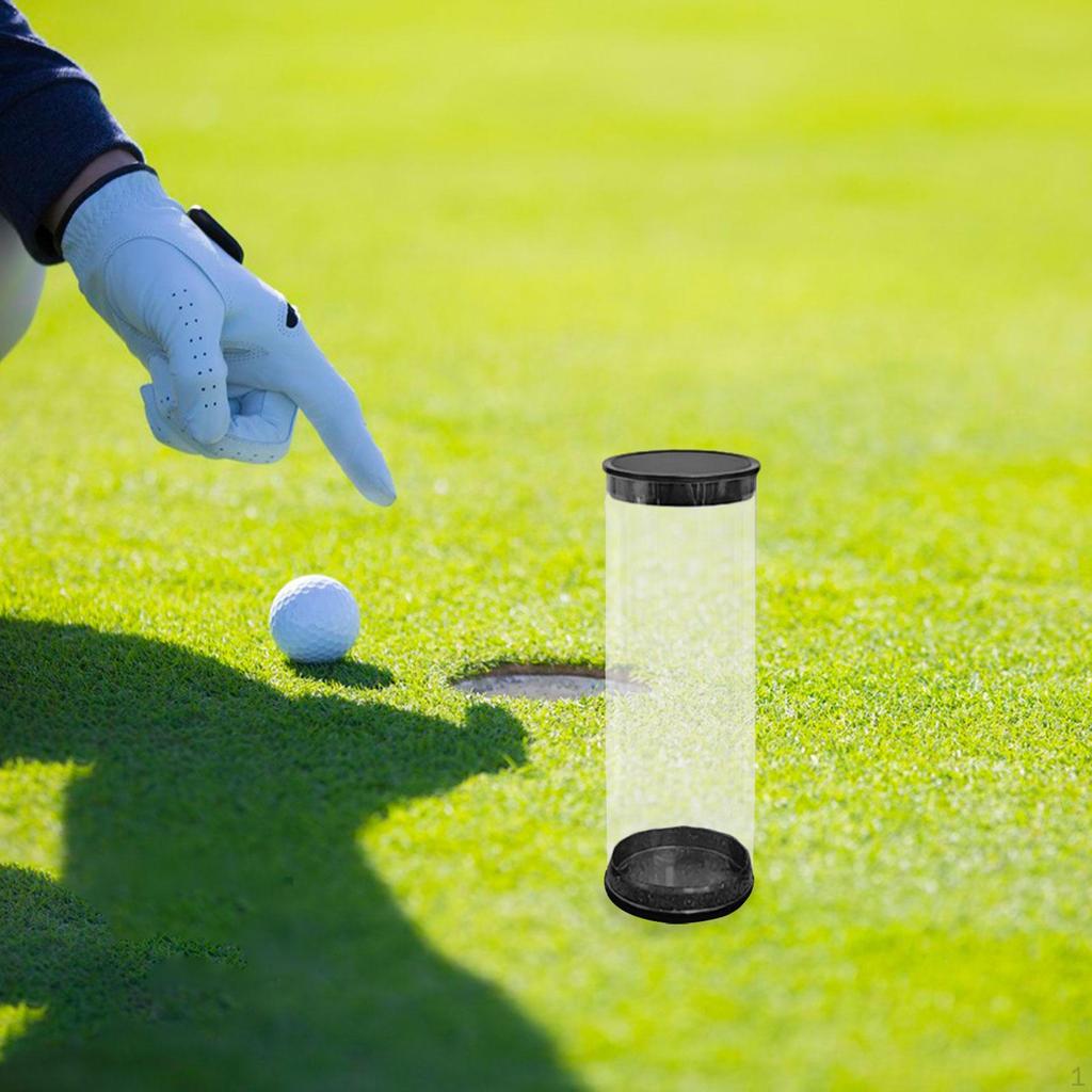 Golf Ball Storage Tube Anti Scratch Collectible Transparent Round Case