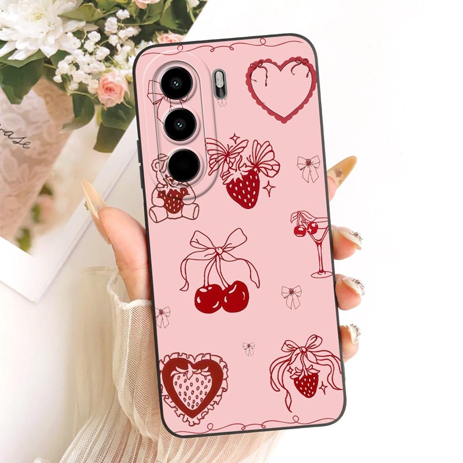 For Itel Power 70 / Itel P70 Cute Cat Flower Cartoon Phone Case For Itel P70 Power70 P673L Shockproof Soft Silicone Bumpers