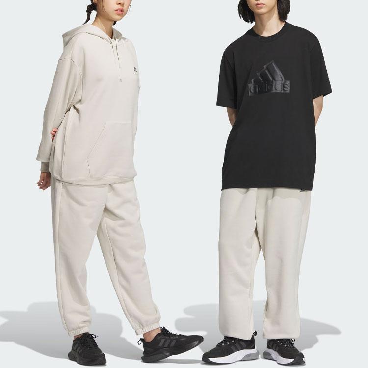 Adidas Logo Pants Solid Color Logo Fleece Thick Cuffed Loose Knit Sports Pants Unisex Pants Phosphor-Brown IV7602