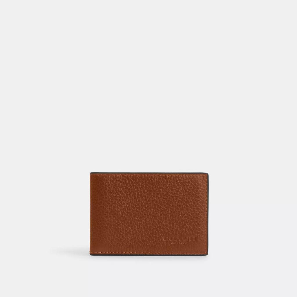 Coach Compact Billfold Wallet Gunmetal Black