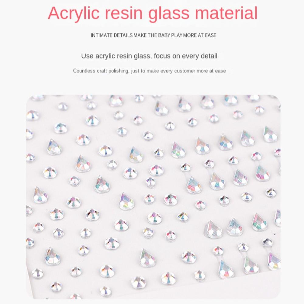 Crystal Rainbow Eye Makeup Sticker Jewel Diamond Sticker Stage Decoration Face Gems