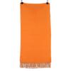Hermes Embroidered Logo, Cashmere, Fringe Scarf Orange / beigeUsed