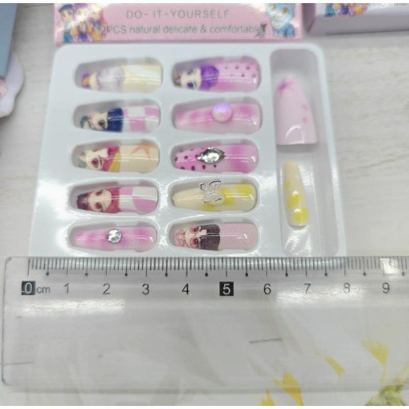 Hot Kpop Demon Hunter Girl Group Boutique Children's Girls Exquisite Wearable Nail Stickers Toy Gifts