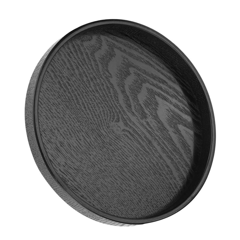 Runde Form Massivholz Tee Kaffee Snack Essen Mahlzeiten Serviertablett Teller Restauranttabletts