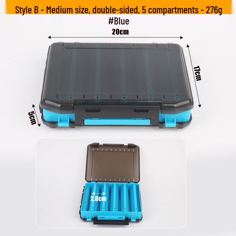Zweischichtige doppelseitige Angelköder-Aufbewahrungsbox