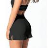 New High Waist Side Split Strap Built-in Shorts Sexy Elastic Sports Short Skirt Tennis Skirt Women