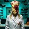 Gyser Tema Fest Dekoration Skræmmende Sygeplejerske Halloween Maske, Blod Latex Fuld Ansigt Kostume Hovedbeklædning Maske til Cosplay, Hjemsøgt Hus Rekvisit,