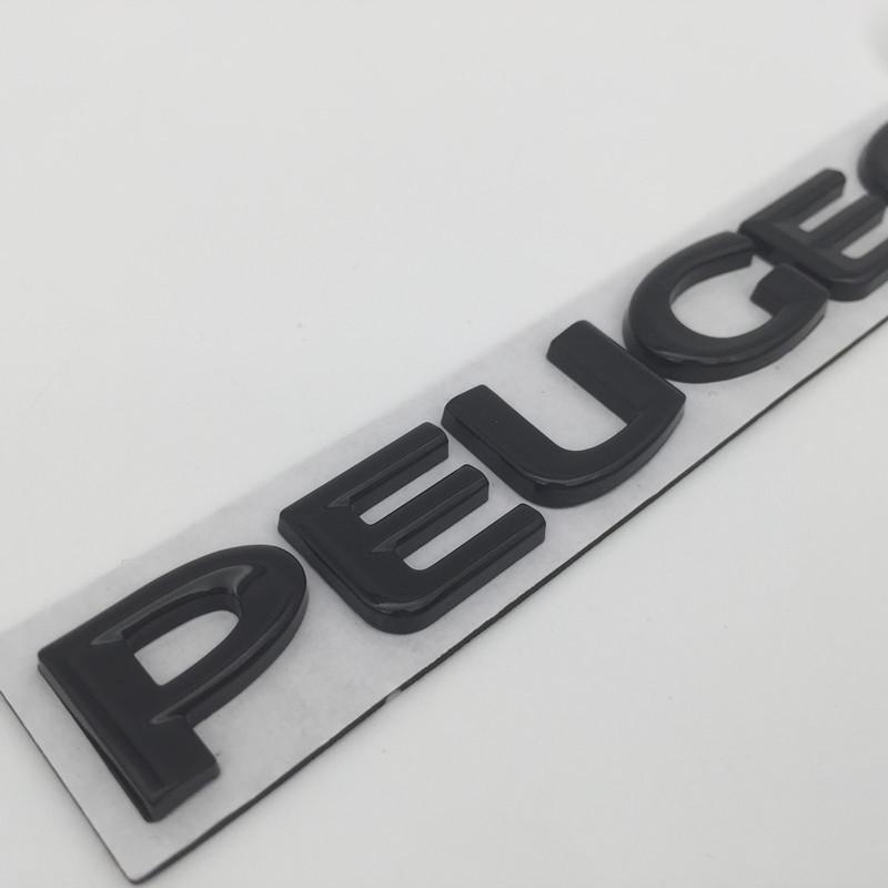 1pcs 3D metal GT 206 207 301 307 308 408 508 car Letter Emblem Rear tail trunk Decals badge sticker Decal styling Accessories