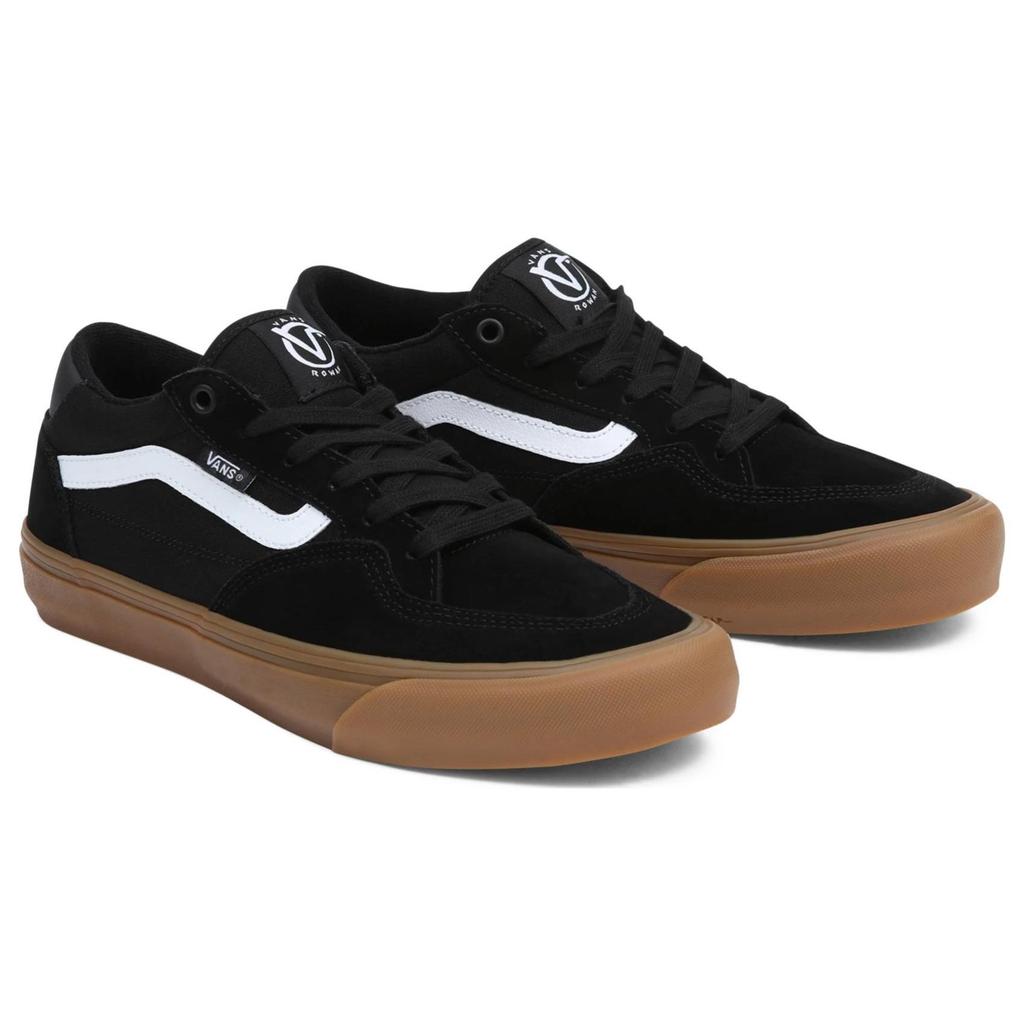 Vans Rowan Leather Low-Top Skate Shoes Unisex Sneakers Black Brown VN0A5JICB9M