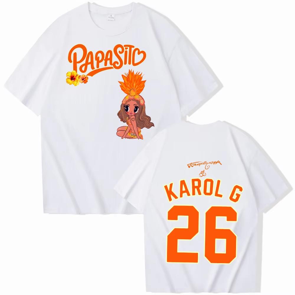 Karol G Tropicoqueta T-Shirt Mann Frau Harajuku Kurzarm Rundhals Freizeitshirt Leicht & Atmungsaktiv für Coole Sommer Outfits
