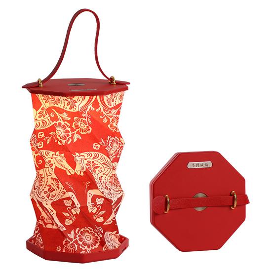 Yousheng Foldable Lantern Night Light Portable Hanging Ambient Lamp with Handle Year of The Horse Festive Gift for Home Decor Chinese New Year