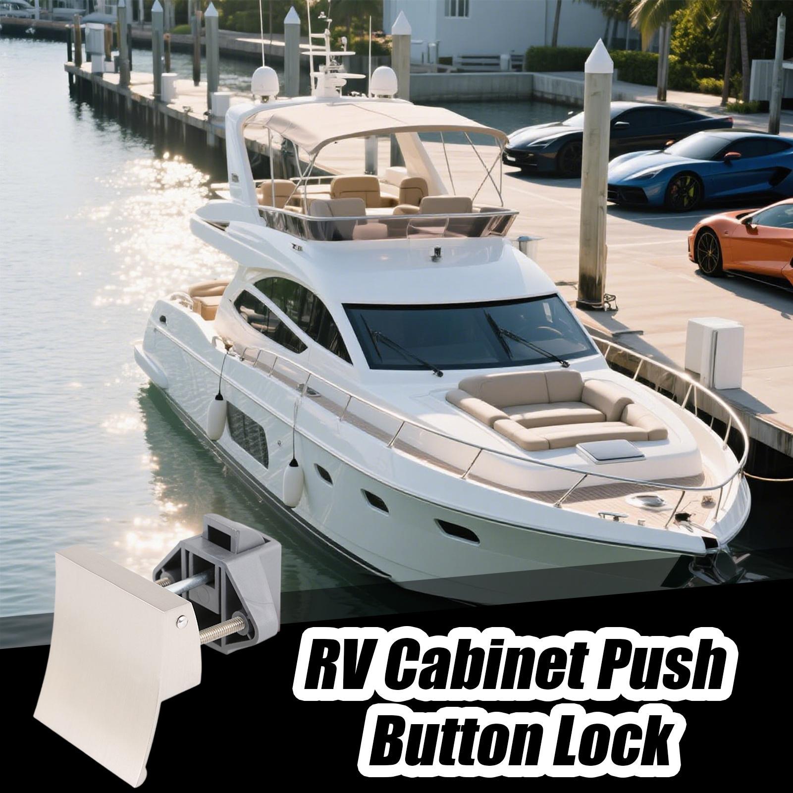 

Морський кнопковий засув Замок для кухонної шухляди Безключовий замок для кухонної шафи Для кают яхт Морські меблі Використання в автофургонах CHINA