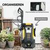 High Pressure Washer With Aluminum Pump 135 Bar Maximum Pressure 1800W Power 540 L H 5M Hose Adjustable Nozzle And Handles