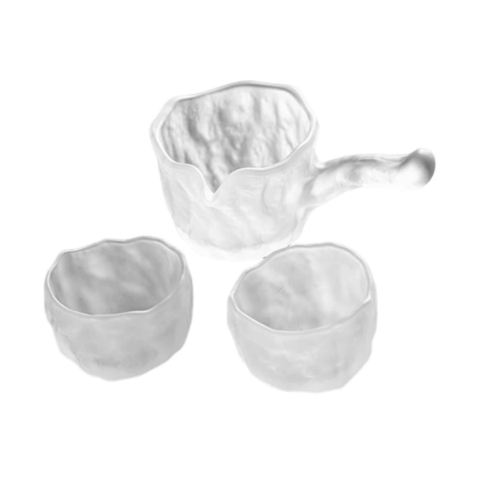 

Gongfu Tea Serving Cup with 2 Teacups Teaware Glass China Gongfu Tea Pitcher Dispensing Cup Clear for Household Hotel Restaurant білий