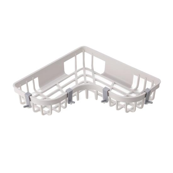 

Настенная угловая полка для душа, пробойник, бесследный поднос из полипропилена, угловая стойка для ванной комнаты для общежития серый белый