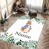 Custom Personalization Peter Rabbit Area Rug - Perfect For Kitchen, Bathroom,Laundry Room Decor Large Size Available,Gift All Seasons
