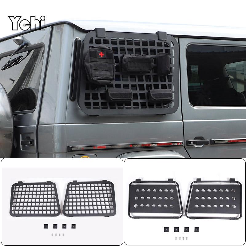 For Mercedes Benz G Class W463 2004-2018 Aluminum alloy Car Rear Side Window Armor Hanging Bag Holder Car Exterior Accessories