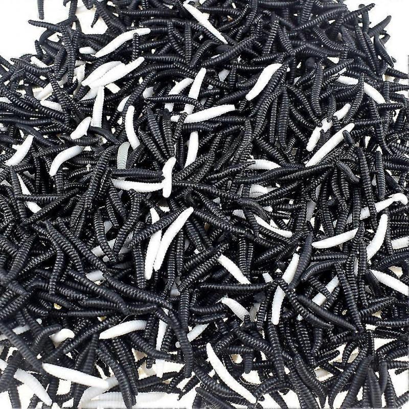 100pcs/set Artificial Maggot Worm Model Stretchy Trick Toy Halloween Party Props hy