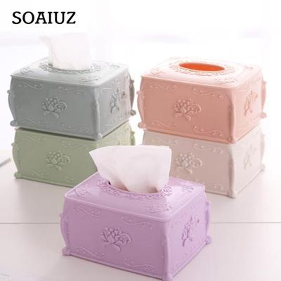 Vintage European Carving Style Tissue Box Paper Case Storage Holder Home Decor