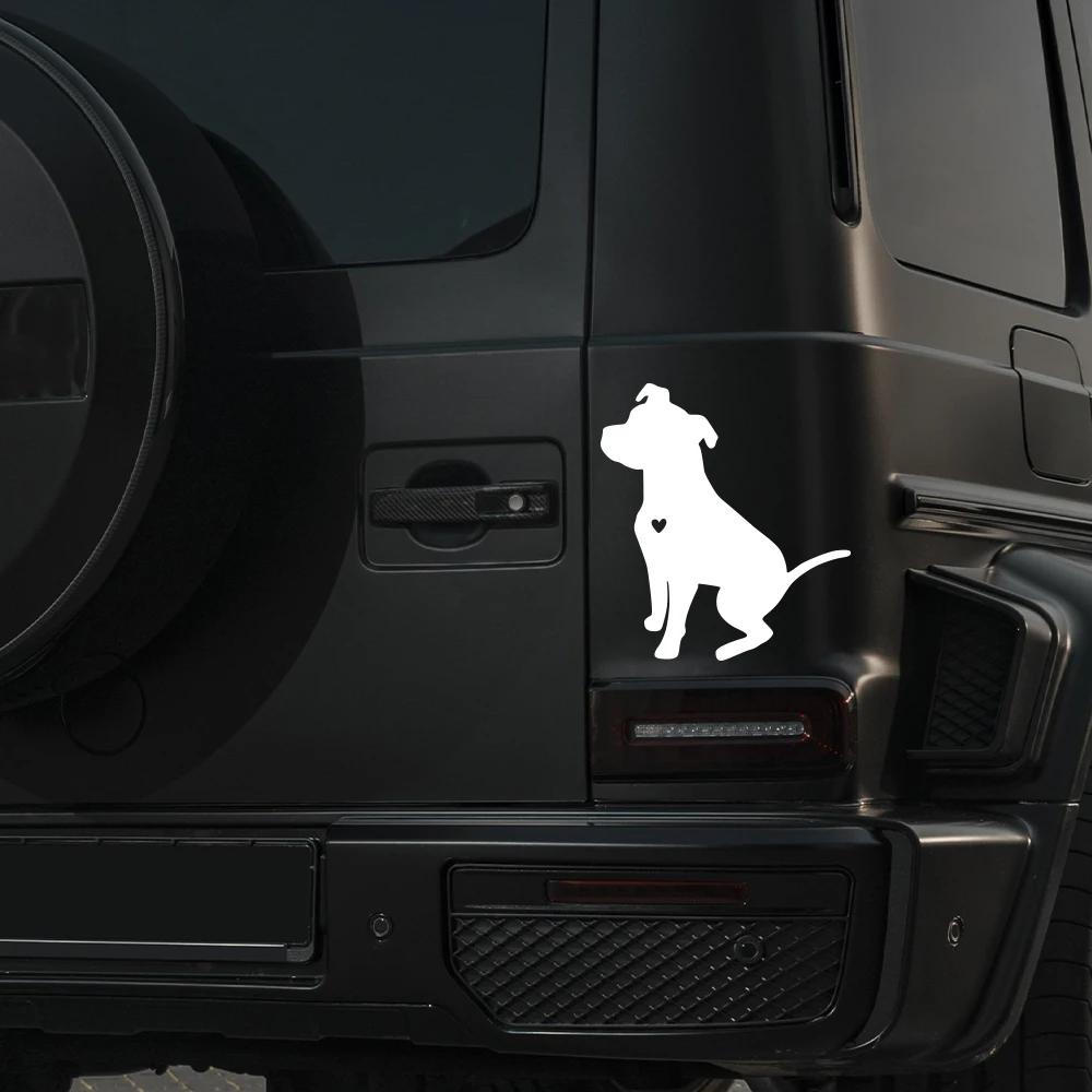 Funny Cute Pit Bull Dog Car Body Window Sticker Water-resistant Vinyl Decal Automobiles Styling Decoration Sticker Accessories