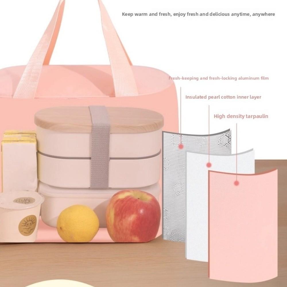 Waterproof Cartoon Lunch Bag Office Worker Picnic Handbag Insulated Thermal Bag  Storage Pouch