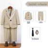 Boys' British Gentleman Suit Set - Formal Wear for Piano, Host Speech, or First Birthday
