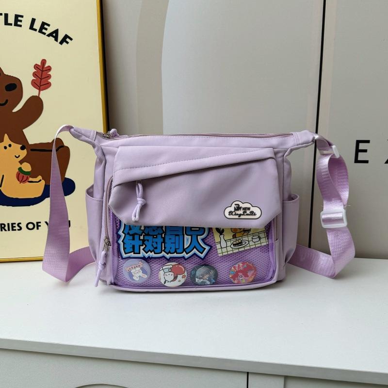 Japanese Pain Bag Women's Bag 2025 New Transparent Shoulder Bag Trendy Versatile Student Messenger Bag Large-capacity Messenger Bag