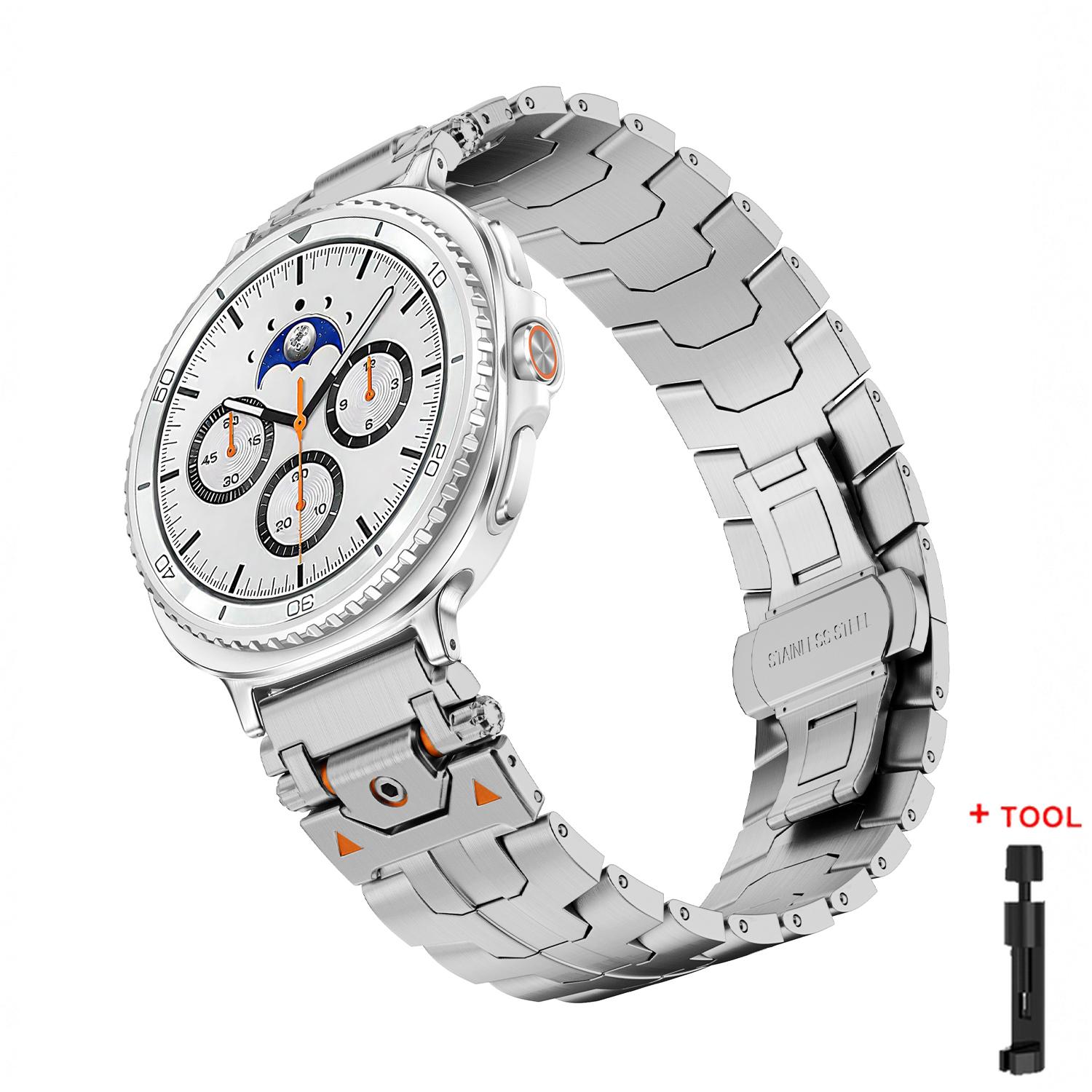 

Stainless Steel Band for Samsung Galaxy Watch 8 40mm 44mm 8 Classic 46mm Metal Wristband for Galaxy Watch Ultra 2025 47mm Strap Galaxy Ultra 47mm