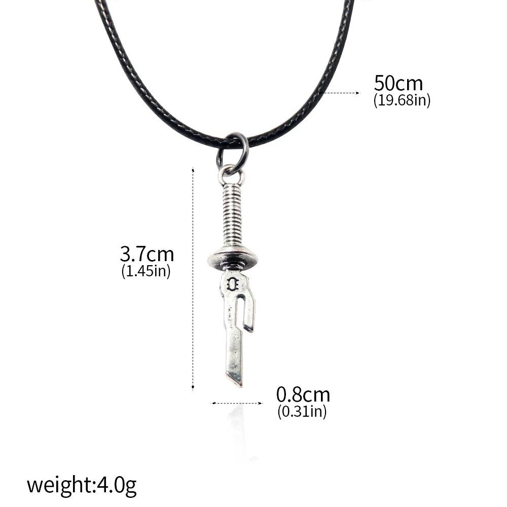 Anime Jujutsu Kaisen Necklace Fushiguro Jiner Tian Nihoko Cos Clavicle Chain Wanli Lock Weapon Model Pendant Jewelry Accessories