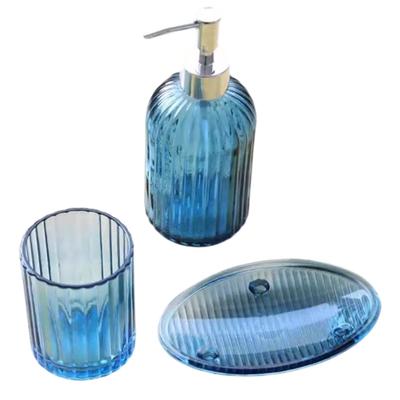 Bathroom Accessories Soap Dispenser Toothbrush Holder Glass Soap Bucket Mouthwater Cup Toilet Brush Holder Toilet Access