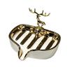 YIXI Green Gold Deer Ceramic Soap Dish