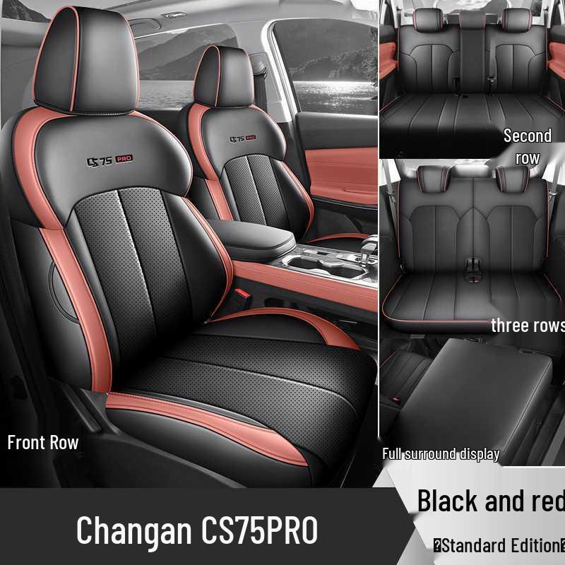 Changan CS75 PRO Seat Covers: Fully Enclosed, All-Season, Perforated Leather Car Seat Cushions for 26 Models.