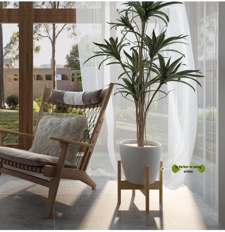 Cross-Shaped Floor Flower Stand - Succulent & Bonsai Display Rack for Living Room or Balcony