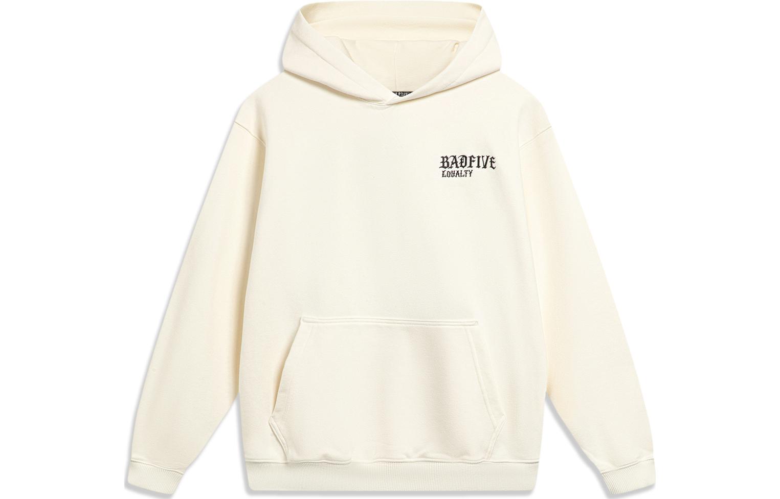 Li Ning BADFIVE Sweatshirt Unisex Ecru AWDTB97-3 M