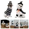 Witches/Pirate Dog Figurines Resin Sitting Dog Statue Animal Sculptures Garden Decors Halloween Decorations for Porch