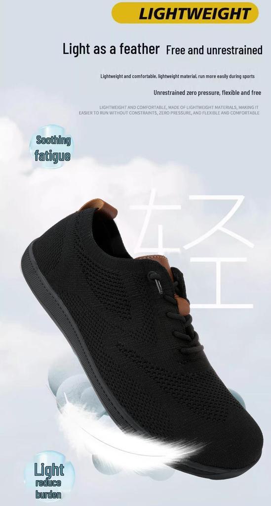 Men’s Breathable Flyknit Shoes - Lightweight, Soft Sole for Spring & Autumn, Available In Multiple Colors