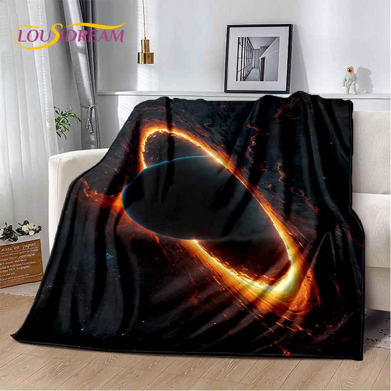 Universe Space Stars Black Hole Galaxy Earth Milky Way Soft Blanket,Soft Throw Blanket for Home Bedroom Bed Sofa Cover Kid Gift