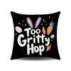 Easter Series Pillow Cover with Rabbit and Carrot Design