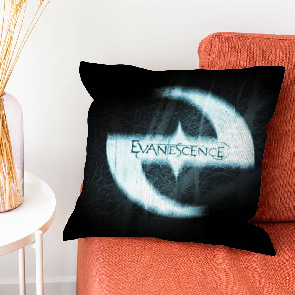 EEvanescence Amy Lee Pillow Case Silky Short Plush With Invisible Zipper Dustproof Sofa Cushion Cover For Home Decor