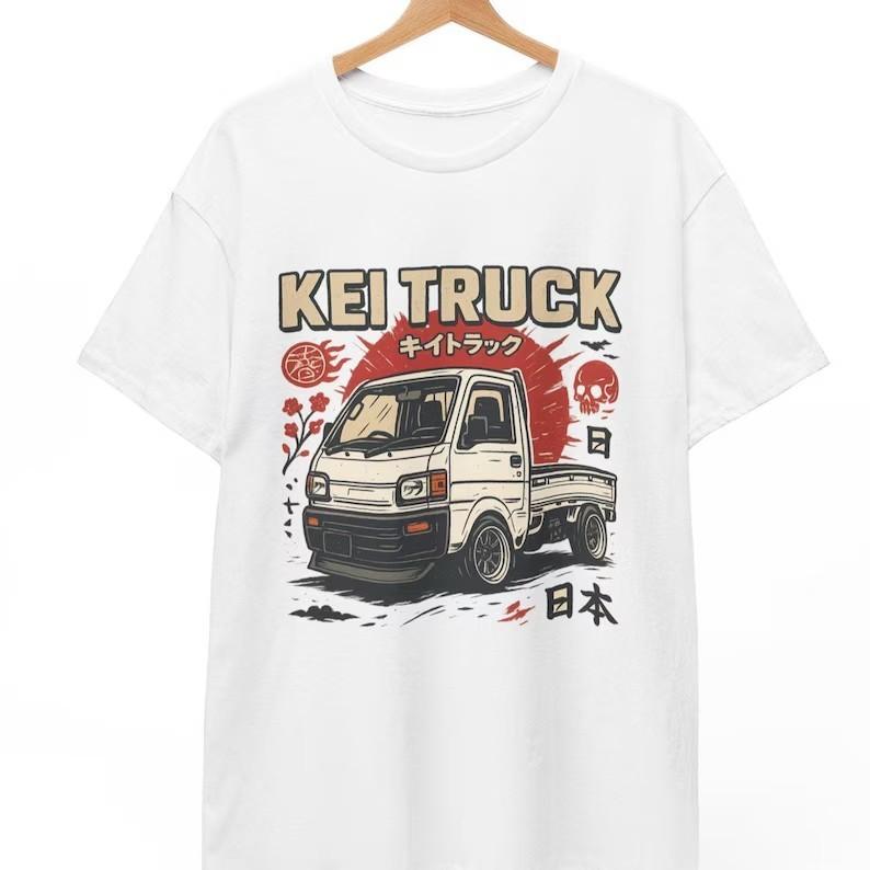 Kei Truck T-Shirt: Retro Japanisches JDM Auto Grafik T-Shirt