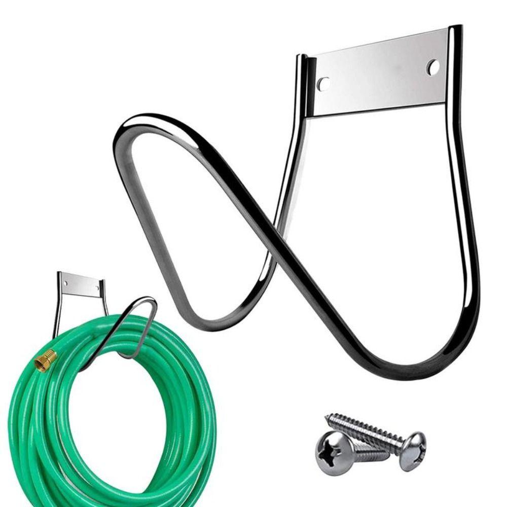Wall Mounted Hose Hanger Stainless Steel Hose Reel Holder Durable Hose Storage Outdoor