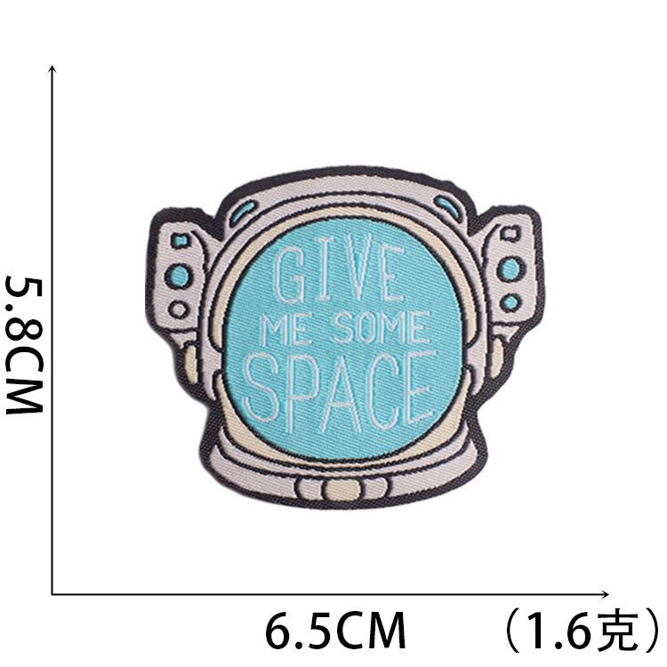 Astronaut Embroidery Cloth Sticker, Clothes Patch Sticker, Decorative Embroidery Sticker, Ocean Wave Computer Embroidery Chapter Cherry